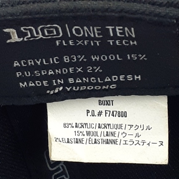 Flexfit One Ten Volcom Men's Snapback Hat Genuine Canvas Cap Man Blend Black - Picture 9 of 12